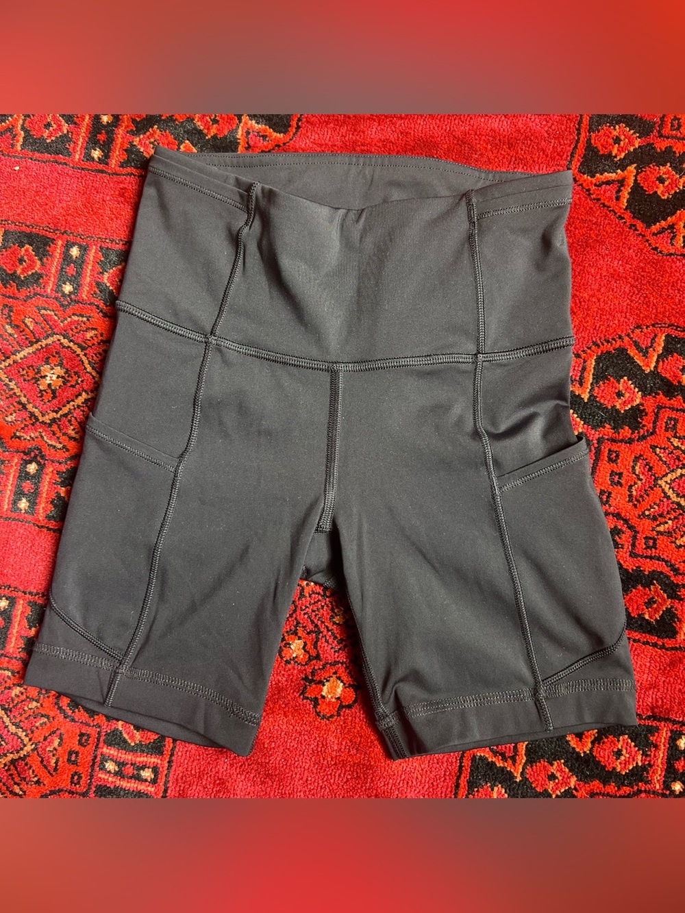lululemon athletica Black High-Rise Bike Shorts with Side Pockets